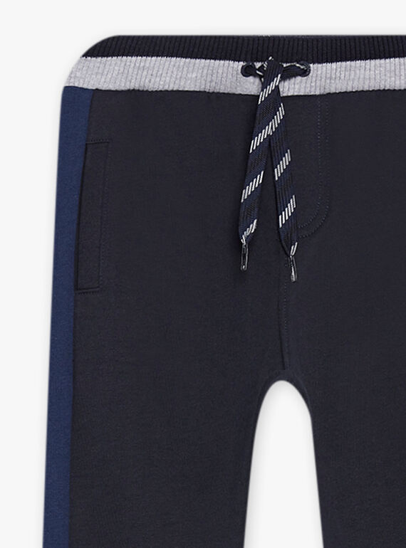 Jogging bleu foncé à détails bleus et gris chiné DICLAGE2 / 22H3PGL2JGB705