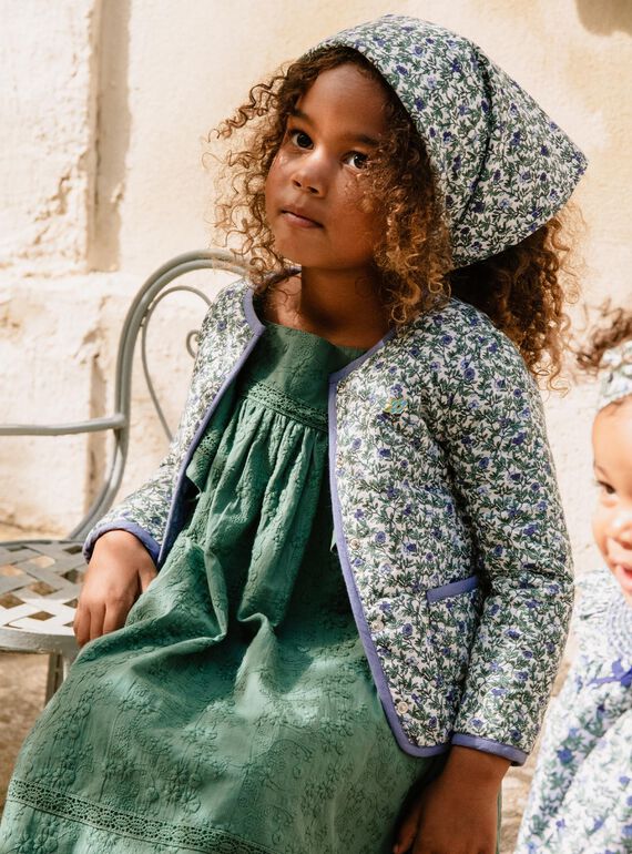 Veste matelassée écrue fleuri FUVETTE / 23E2PFN1VES001