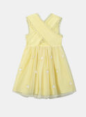 Robe jaune brodée KRETULETTE / 24E2PFL6ROBB103