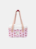 Sac à lunchbox rose et blanc imprimé pommes avec fermeture zippé Bébé Fille NAGARANCE / 25H4BFP1BES001