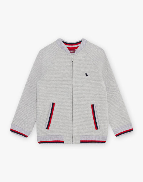 Gilet gris chiné dinosaure DICARDAGE1 / 22H3PGQ2GIL943