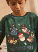 Pyjama noël vert sapin LAPONAGE / 24H5PGF2PYJG614