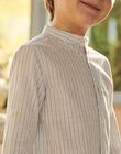 Chemise à rayures bleu, beige et blanc FRERAYAGE / 23E3PGI1CHM000