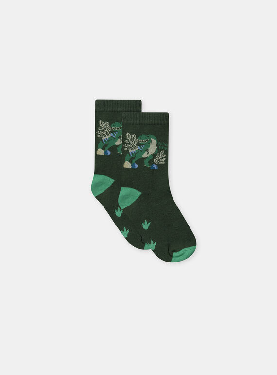 Chaussettes vertes dinosaure  NICHOSAGE / 25H4PGS1SOQG633