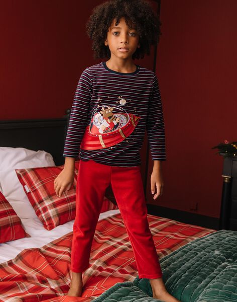 Pyjama de Noël en velours thème Père Noël DODIRAGE / 22H5PG73PYJC205