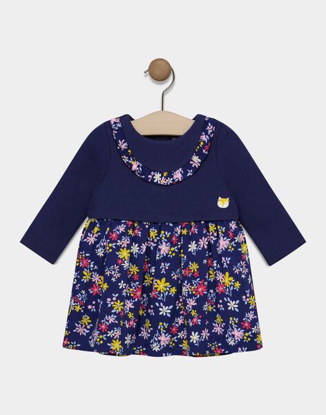 Robe Marine Imprimee Bebe Fille