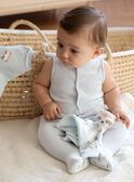 Ensemble grenouillère bleu ciel et gilet écru FORLAN / 23E0NG62ENS614