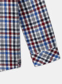 Chemise vichy à manches longues Garçon NOTRIAGE / 25H3PGP1CHMA015