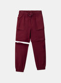 Pantalon Dézipable rouge MOCLAGE / 25E3PGJ1PANF504