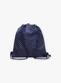 Sac à dos bleu marine à pois blancs FRYSAKETTE / 23E4PFL1BES070
