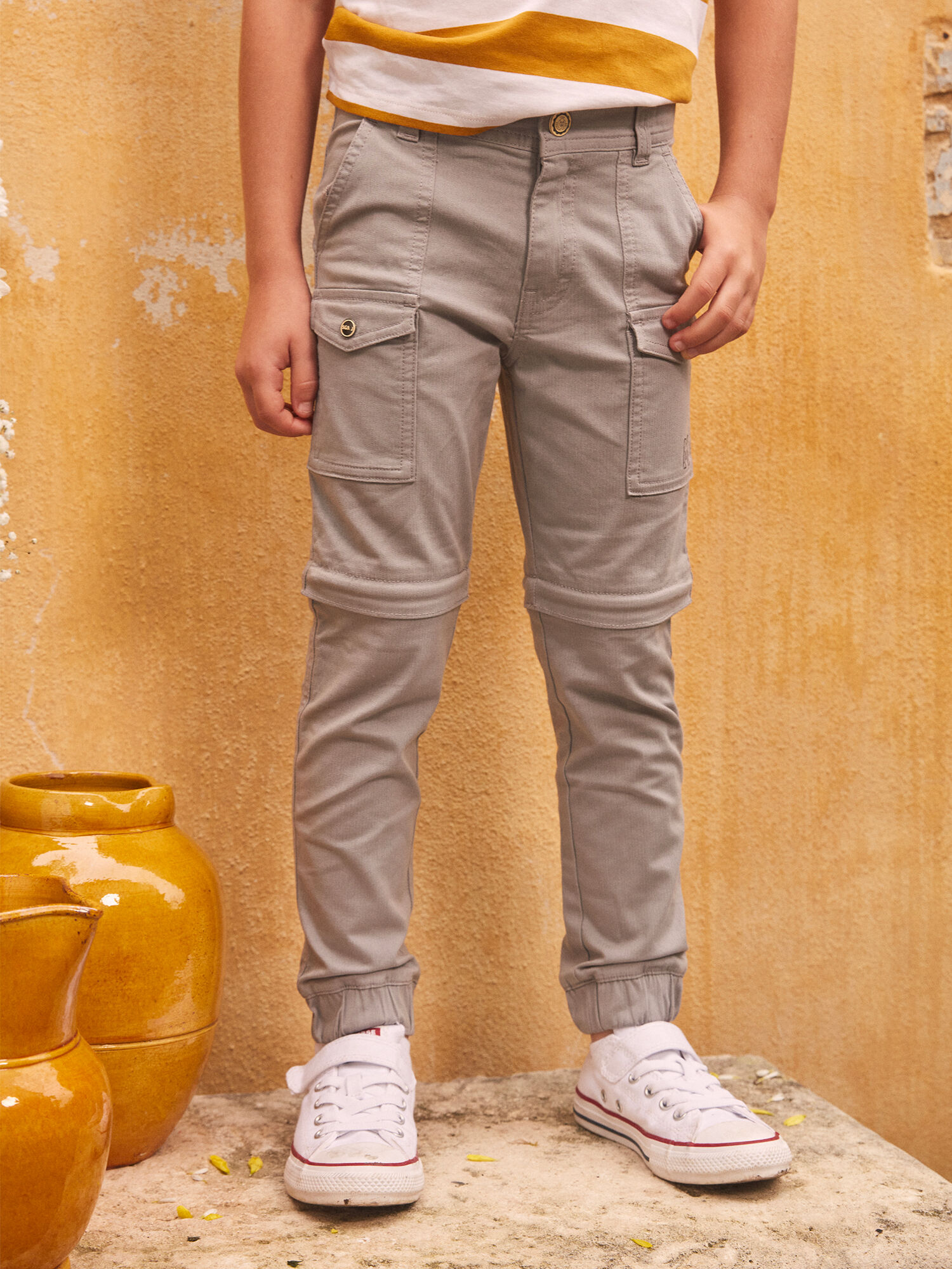 Pantalon gris cargo Garcon Sergent Major