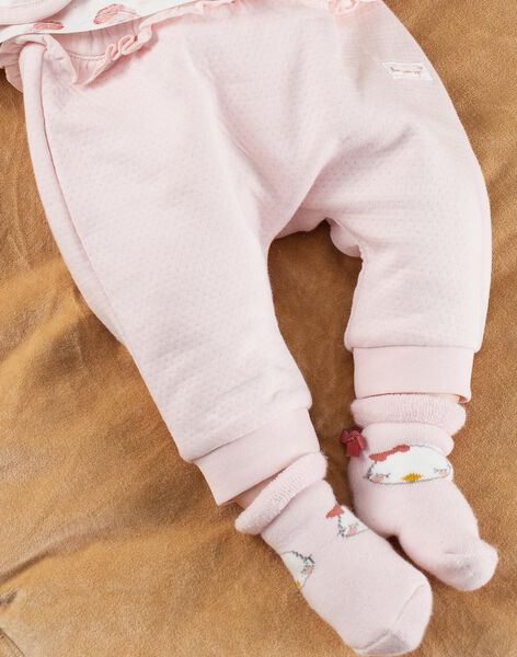 Ensemble body-blouse, legging et chaussettes bébé fille DOLORES / 22H0CFH1ENS307