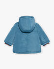 Parka bleu canard à capuche DIROMEO / 22H1BGN1PAR714