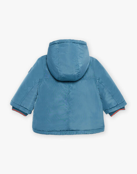 Parka bleu canard à capuche DIROMEO / 22H1BGN1PAR714