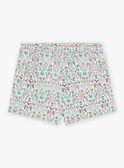 Short en jean imprimé fleuri enfant fille CUISHOETTE / 22E2PFJ1SHO632