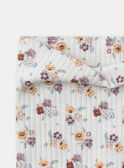 Snood écru imprimé fleur MABRIGITTE / 25E4BF71SNO001