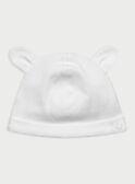 Bonnet de naissance blanc RYAURORE / 19E0AM11BNA001