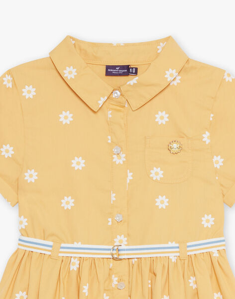 Robe chemise jaune à fleurs FASOLETTE / 23E2PF82ROBB105