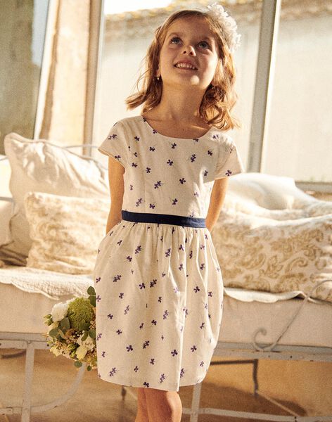 Robe écrue à fleurs FREDONETTE / 23E2PFI1ROB005