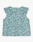 Blouse écrue en popeline avec fleurs FANOLA / 23E1BFN1CHE001