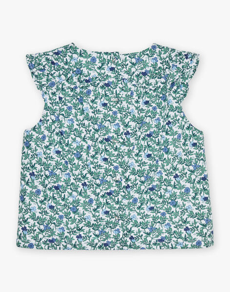 Blouse écrue en popeline avec fleurs FANOLA / 23E1BFN1CHE001