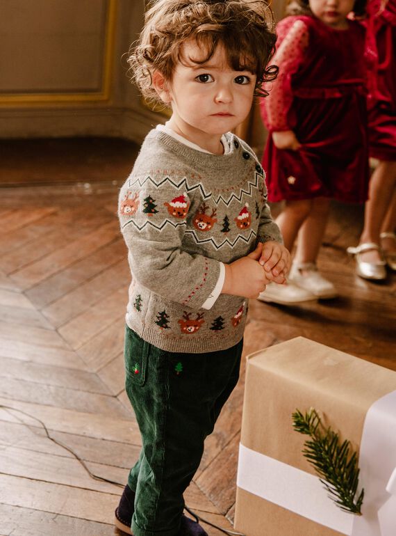 Pull à imprimé Noël DAWAYATT / 22H1BG61PULJ922
