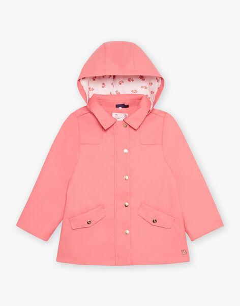 Ciré rose 3 en 1 à capuche à fleurs FRAROSETTE / 23E2PF52IMPD320