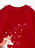 Ensemble Pyjama de Noël rouge en velours GRUPAYETTE / 23H5PFG2PYJ050