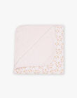 Couverture de naissance rose clair à fleurs FONDA / 23E0AF61D4P321