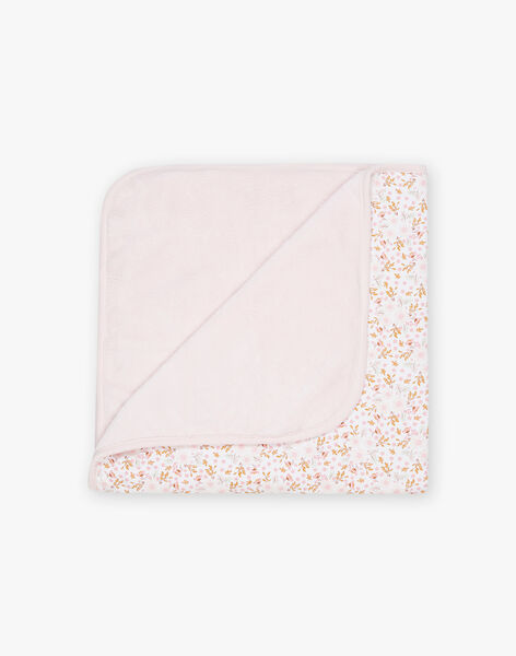 Couverture de naissance rose clair à fleurs FONDA / 23E0AF61D4P321