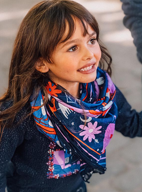 Foulard Camille Witt imprimé toits de Paris DOFOULETTE / 22H4PFT1ECH705