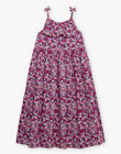 Robe longue cassis à imprimé fleuri FRULUETTE 2 / 23E2PFX4RBSD302