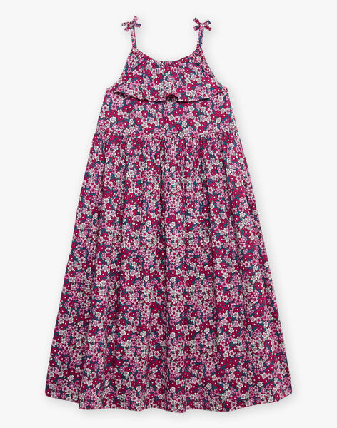 Robe longue cassis à imprimé fleuri FRULUETTE 2 / 23E2PFX4RBSD302