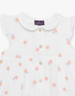 Robe et culotte blanches à imprimé fleuri FASISI / 23E1BFS1ROB001