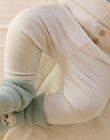 Ensemble sweat écru et legging beige FODEL / 23E0CG73ENS629