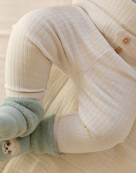Ensemble sweat écru et legging beige FODEL / 23E0CG73ENS629