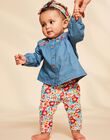 Blouse en denim léger bleu FADIANE / 23E1BFB1CHEP274