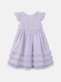 Robe parme en tulle KREVETTE / 24E2PFL2ROB320