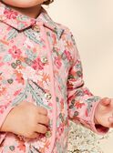 Veste matelassée vieux rose à fleurs FAIMIMI / 23E1BFD2CARD318