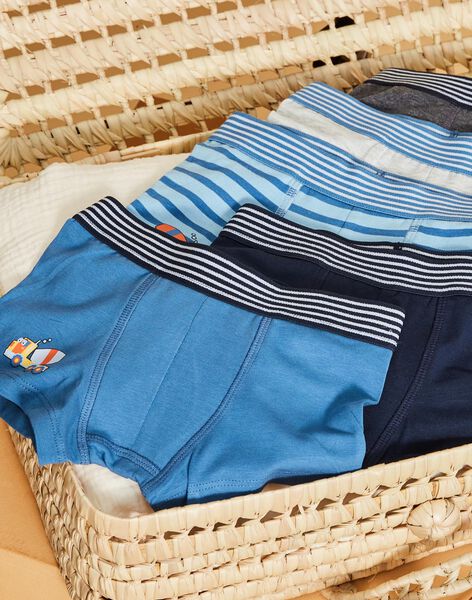 Lot de 5 boxers en coton biologique DEMAINAGE / 22H5PG41BOX705