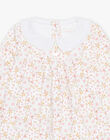 Ensemble robe, bandeau et legging écru à fleurs FOSTINE / 23E0CF73ENS321