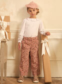 Pantalon fleuri en velours LOIPLETTE / 24H2PFU1PANK007