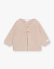 Gilet en tricot beige bébé garçon DOGAN / 22H0CG11GIL007