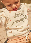 Sweat beige en molleton à imprimé animaux FATAHAR / 23E1BGP1SWE007
