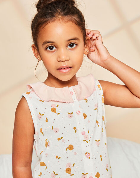 Ensemble pyjama débardeur et short écru à imprimé fruits FLOFLETTE / 23E5PF33PYJ001