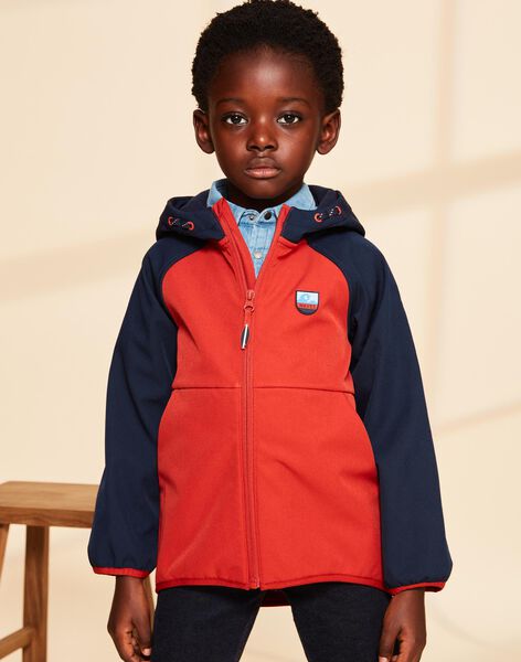 Blouson rouge à capuche FRAPOLAGE / 23E3PG52BLO713