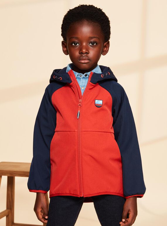 Blouson rouge à capuche FRAPOLAGE / 23E3PG52BLO713