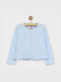 Cardigan bleu ciel RABIBETTE / 19E2PF42CAR020