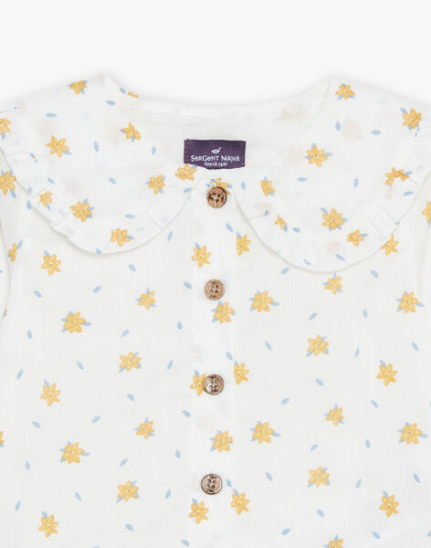 Chemisier écru à fleurs FABELLE / 23E1BF81CHE001