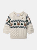 Pull torsadé et jacquard Noël LAVADIM / 24H1BGT1PUL005